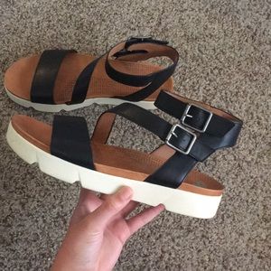 black BareTraps sandals